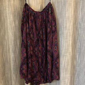 Bohemian Paisley Pleated Skirt